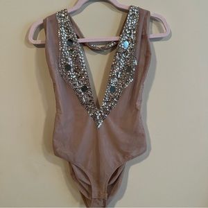 Sexy Deep V Cut Bodysuit